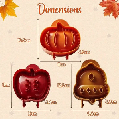 Fall Hand Pie Molds Set Mini Pie Mould Dough Press Mold Tools Christmas Halloween Baking Pie Molds Pumpkins Apples Hazelnuts