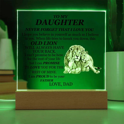 To My Daughter | Square Acrylic Plaque