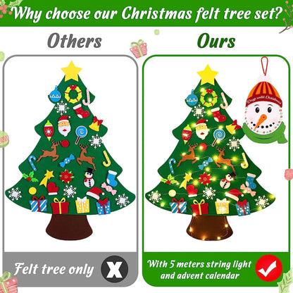 Kids DIY Felt Christmas Tree Kit Creative Play