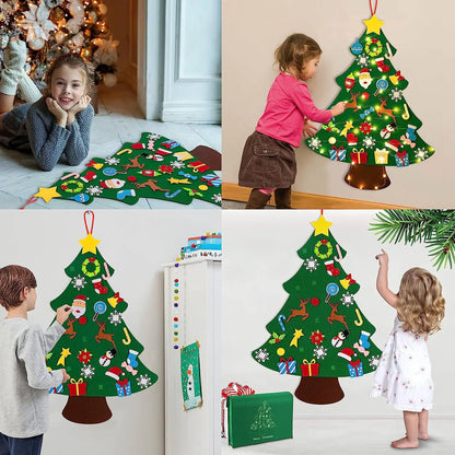 Kids DIY Felt Christmas Tree Kit Creative Play