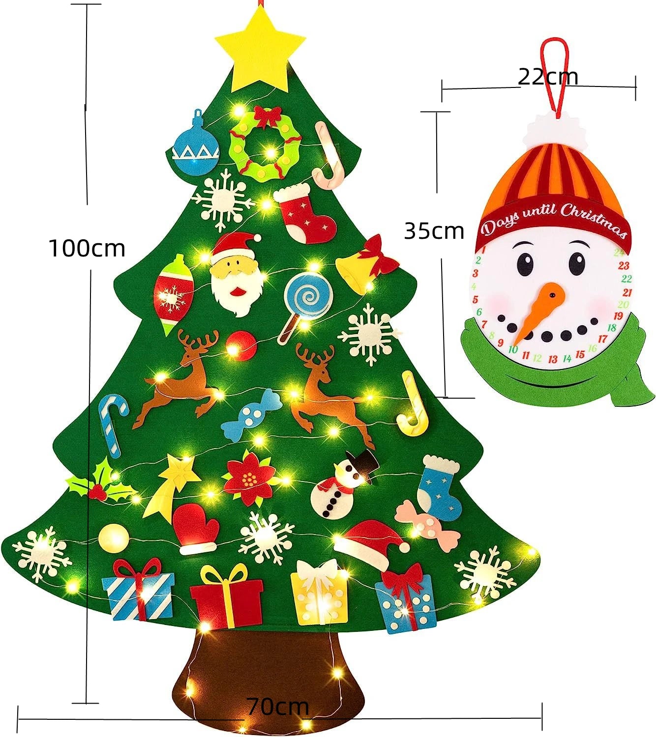 Kids DIY Felt Christmas Tree Kit Creative Play