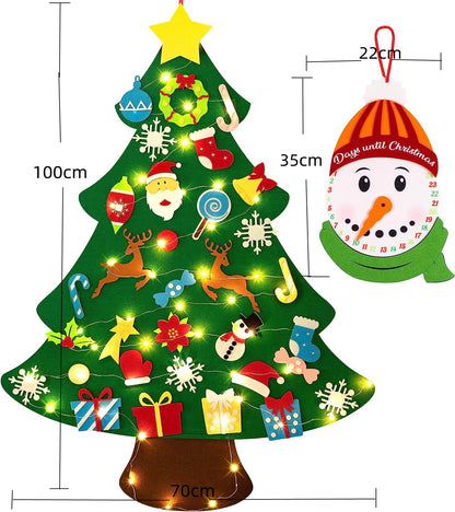 Kids DIY Felt Christmas Tree Kit Creative Play